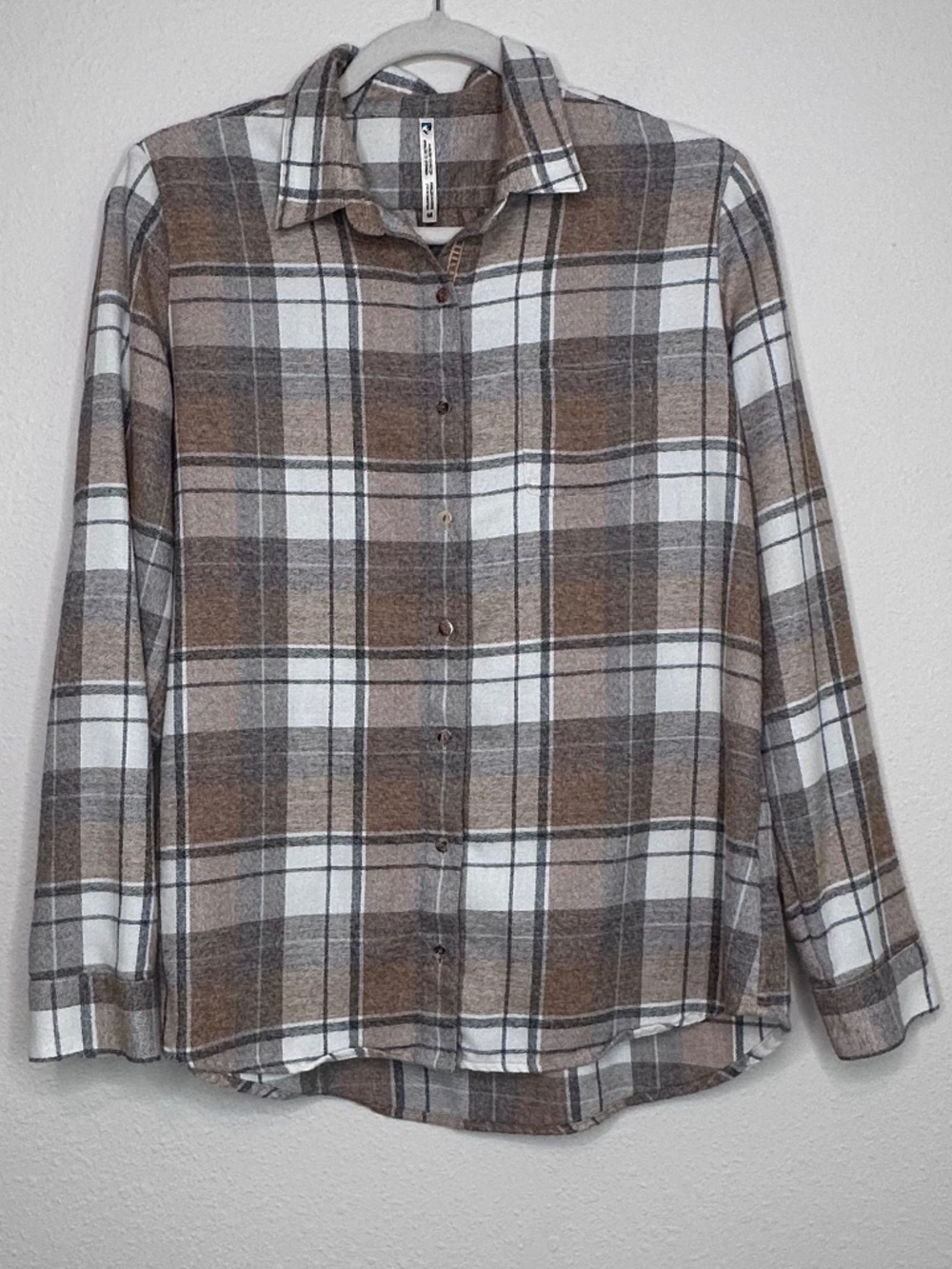 Kuhl Kamila Flannel Long Sleeve Button Down Shirt, Size Medium